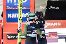 13.03.2024, Trondheim, Norway (NOR): Katra Komar (SLO), Ema Klinec (SLO), (l-r)  - FIS world cup ski jumping women, individual HS140, Trondheim (NOR). www.nordicfocus.com. © Thibaut/NordicFocus. Every downloaded picture is fee-liable.