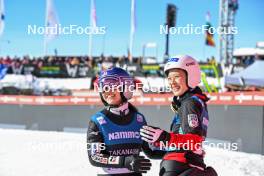 17.03.2024, Vikersund, Norway (NOR): Sara Takanashi (JPN), Nozomi Maruyama (JPN), (l-r)  - FIS world cup ski flying women, individual HS240, Vikersund (NOR). www.nordicfocus.com. © Authamayou/NordicFocus. Every downloaded picture is fee-liable.