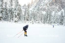 13.01.2024, Sexten, Italy (ITA): Athletes doing warmup   - Ski Classics 3 Zinnen Ski Marathon - Sexten (ITA). www.nordicfocus.com. © Vanzetta/NordicFocus. Every downloaded picture is fee-liable.