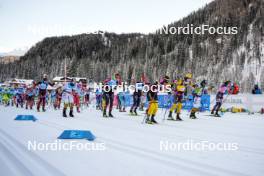 13.01.2024, Sexten, Italy (ITA): Race start   - Ski Classics 3 Zinnen Ski Marathon - Sexten (ITA). www.nordicfocus.com. © Vanzetta/NordicFocus. Every downloaded picture is fee-liable.