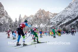 13.01.2024, Sexten, Italy (ITA): Alexander Teschke (GER), Erik Ola Jorde (NOR), Tor Olav Nesheim Haegeland (NOR), (l-r)  - Ski Classics 3 Zinnen Ski Marathon - Sexten (ITA). www.nordicfocus.com. © Vanzetta/NordicFocus. Every downloaded picture is fee-liable.