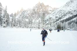 13.01.2024, Sexten, Italy (ITA): Athletes doing warmup   - Ski Classics 3 Zinnen Ski Marathon - Sexten (ITA). www.nordicfocus.com. © Vanzetta/NordicFocus. Every downloaded picture is fee-liable.