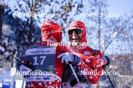 13.01.2024, Sexten, Italy (ITA): Torleif Syrstad (NOR), Petter Stakston (NOR), (l-r)  - Ski Classics 3 Zinnen Ski Marathon - Sexten (ITA). www.nordicfocus.com. © Vanzetta/NordicFocus. Every downloaded picture is fee-liable.