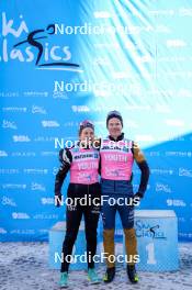 13.01.2024, Sexten, Italy (ITA): Karolina Hedenstroem (SWE), Axel Jutterstroem (SWE), (l-r) - Ski Classics 3 Zinnen Ski Marathon - Sexten (ITA). www.nordicfocus.com. © Vanzetta/NordicFocus. Every downloaded picture is fee-liable.