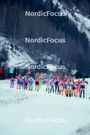 28.01.2024, Trentino, Italy (ITA): Sandra Schuetzova (CZE), Hanna Lodin (SWE), Sofie Elebro (SWE), Masako Ishida (JPN), Jenny Larsson (SWE), Emilie Fleten (NOR), Astrid Oeyre Slind (NOR), Magni Smedaas (NOR), (l-r), Carolina Hedenstroem (SWE), (l-r) - Ski Classics Marcialonga, Trentino (ITA). www.nordicfocus.com. © Vanzetta/NordicFocus. Every downloaded picture is fee-liable.