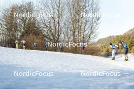 28.01.2024, Trentino, Italy (ITA): Thomas Bing (GER), Axel Jutterstrooem (SWE), Oskar Kardin (SWE), Torleif Syrstad (NOR), Nils Dahlsten (SWE), Jeremy Royer (FRA), Petter Northug Jr (NOR), Max Novak (SWE), (l-r)  - Ski Classics Marcialonga, Trentino (ITA). www.nordicfocus.com. © Vanzetta/NordicFocus. Every downloaded picture is fee-liable.