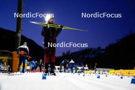 28.01.2024, Trentino, Italy (ITA): Undefined athlete prepares for the start - Ski Classics Marcialonga, Trentino (ITA). www.nordicfocus.com. © Vanzetta/NordicFocus. Every downloaded picture is fee-liable.