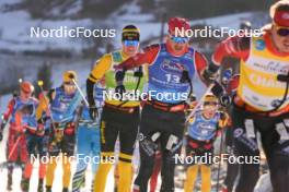 28.01.2024, Trentino, Italy (ITA): Amund Hoel (NOR), Karstein Johaug (NOR), (l-r) - Ski Classics Marcialonga, Trentino (ITA). www.nordicfocus.com. © Vanzetta/NordicFocus. Every downloaded picture is fee-liable.
