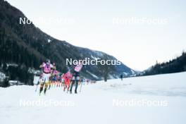 28.01.2024, Trentino, Italy (ITA): Magni Smedaas (NOR), Carolina Hedenstroem (SWE), (l-r) - Ski Classics Marcialonga, Trentino (ITA). www.nordicfocus.com. © Vanzetta/NordicFocus. Every downloaded picture is fee-liable.
