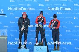 17.02.2024, Groenklitt, Sweden (SWE): Andreas Nygaard (NOR), Kasper Stadaas (NOR), Johan Hoel (NOR), (l-r) - Ski Classics Groenklitt Classic Orsa - Groenklitt (SWE). www.nordicfocus.com. © Reichert/NordicFocus. Every downloaded picture is fee-liable.