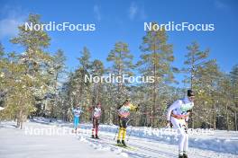 17.02.2024, Groenklitt, Sweden (SWE): Fabian Stocek (CZE), Miro Karppanen (FIN), Eddie Edstroem (SWE), Truls Gisselman (SWE), (l-r) - Ski Classics Groenklitt Classic Orsa - Groenklitt (SWE). www.nordicfocus.com. © Reichert/NordicFocus. Every downloaded picture is fee-liable.