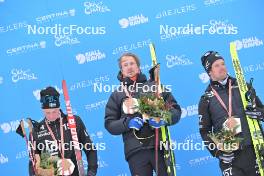 18.02.2024, Groenklitt, Sweden (SWE): Alvar Myhlback (SWE), Kasper Stadaas (NOR), Oskar Kardin (SWE), (l-r) - Ski Classics Groenklitt ITT Orsa - Groenklitt (SWE). www.nordicfocus.com. © Reichert/NordicFocus. Every downloaded picture is fee-liable.