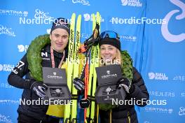 03.03.2024, Saelen-Mora, Sweden (SWE): Torleif Syrstad (NOR), Emilie Fleten (NOR), (l-r) - Ski Classics Vasaloppet, Saelen-Mora (SWE). www.nordicfocus.com. © Reichert/NordicFocus. Every downloaded picture is fee-liable.