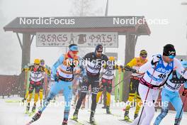 03.03.2024, Saelen-Mora, Sweden (SWE): Johannes Ekloef (SWE), Patrick Kristoffersen (NOR), Runar Skaug Mathisen (NOR), Herman Paus (NOR), Eddie Edstroem (SWE), Petter Northug Jr (NOR), (l-r) - Ski Classics Vasaloppet, Saelen-Mora (SWE). www.nordicfocus.com. © Reichert/NordicFocus. Every downloaded picture is fee-liable.