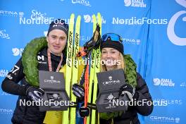 03.03.2024, Saelen-Mora, Sweden (SWE): Torleif Syrstad (NOR), Emilie Fleten (NOR), (l-r) - Ski Classics Vasaloppet, Saelen-Mora (SWE). www.nordicfocus.com. © Reichert/NordicFocus. Every downloaded picture is fee-liable.