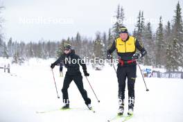 15.03.2024, Rena-Lillehammer, Norway (NOR): Ida Dahl (SWE), Eddie Edstroem (SWE), (l-r) - training, Ski Classics Birkebeinerrennet,  Rena-Lillehammer (NOR). www.nordicfocus.com. © Reichert/NordicFocus. Every downloaded picture is fee-liable.