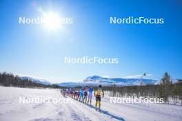 06.04.2024, Setermoen-Bardufoss, Norway (NOR): Anikken Gjerde Alnes (NOR), Hedda Bangman (SWE), Magni Smedaas (NOR), Emilie Fleten (NOR), (l-r) - Ski Classics Reistadlopet, Setermoen-Bardufoss (NOR). www.nordicfocus.com. © Reichert/NordicFocus. Every downloaded picture is fee-liable.