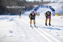 06.04.2024, Setermoen-Bardufoss, Norway (NOR): Magni Smedaas (NOR), Sofie Elebro (SWE), (l-r) - Ski Classics Reistadlopet, Setermoen-Bardufoss (NOR). www.nordicfocus.com. © Reichert/NordicFocus. Every downloaded picture is fee-liable.