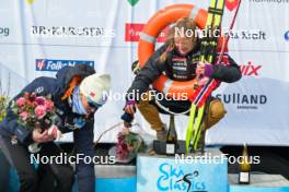 07.04.2024, Bardufoss-Finnsnes, Norway (NOR): Astrid Oeyre Slind (NOR), Magni Smedaas (NOR), (l-r) - Ski Classics Summit 2 Senja, Bardufoss-Finnsnes (NOR). www.nordicfocus.com. © Reichert/NordicFocus. Every downloaded picture is fee-liable.