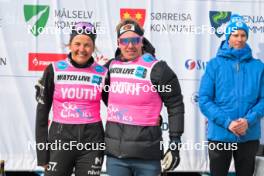 07.04.2024, Bardufoss-Finnsnes, Norway (NOR): Karolina Hedenstroem (SWE), Thomas Oedegaarden (NOR), (l-r) - Ski Classics Summit 2 Senja, Bardufoss-Finnsnes (NOR). www.nordicfocus.com. © Reichert/NordicFocus. Every downloaded picture is fee-liable.