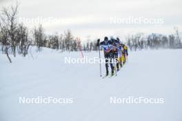 07.04.2024, Bardufoss-Finnsnes, Norway (NOR): Oskar Kardin (SWE), Jonas Vika (NOR), Morten Eide Pedersen (NOR), (l-r) - Ski Classics Summit 2 Senja, Bardufoss-Finnsnes (NOR). www.nordicfocus.com. © Reichert/NordicFocus. Every downloaded picture is fee-liable.
