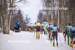 07.04.2024, Bardufoss-Finnsnes, Norway (NOR): Emilie Fleten (NOR), Linnea Johansson (SWE), Laurie Flochon-Joly (FRA), (l-r) - Ski Classics Summit 2 Senja, Bardufoss-Finnsnes (NOR). www.nordicfocus.com. © Reichert/NordicFocus. Every downloaded picture is fee-liable.