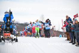 07.04.2024, Bardufoss-Finnsnes, Norway (NOR): Anna Svendsen (NOR), Victoria Carl (GER), Sofie Elebro (SWE), Julie Kvale Stoestad (NOR), Katerina Paul (AUS), Katerina Janatova (CZE), (l-r) - Ski Classics Summit 2 Senja, Bardufoss-Finnsnes (NOR). www.nordicfocus.com. © Reichert/NordicFocus. Every downloaded picture is fee-liable.
