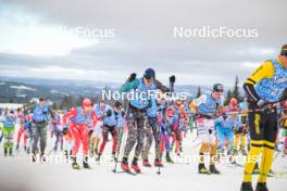 13.04.2024, Hafjell, Norway (NOR): Filip Rosjoe (SWE), Francesco Ferrari (ITA), Magnus Vesterheim (NOR), Torleif Syrstad (NOR), (l-r) - Ski Classics Grand Finale Janteloppet - Hafjell (NOR). www.nordicfocus.com. © Reichert/NordicFocus. Every downloaded picture is fee-liable.