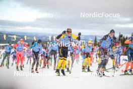13.04.2024, Hafjell, Norway (NOR): Francesco Ferrari (ITA), Magnus Vesterheim (NOR), Eddie Edstroem (SWE), Alvar Myhlback (SWE), (l-r) - Ski Classics Grand Finale Janteloppet - Hafjell (NOR). www.nordicfocus.com. © Reichert/NordicFocus. Every downloaded picture is fee-liable.