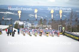 13.04.2024, Hafjell, Norway (NOR): Eirik Sverdrup Augdal (NOR), Petter Northug Jr (NOR), Thomas Bing (GER), Johan Hoel (NOR), Amund Hoel (NOR), Thomas Odegaarden (NOR), Vaclav Sedlacek (CZE), (l-r) - Ski Classics Grand Finale Janteloppet - Hafjell (NOR). www.nordicfocus.com. © Reichert/NordicFocus. Every downloaded picture is fee-liable.