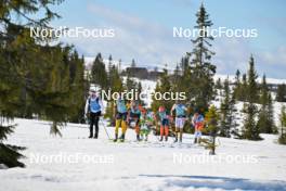 13.04.2024, Hafjell, Norway (NOR): Ida Palmberg (SWE), Karolina Grohova (CZE), Guro Jordheim (NOR), Louise Lindstroem (SWE), (l-r) - Ski Classics Grand Finale Janteloppet - Hafjell (NOR). www.nordicfocus.com. © Reichert/NordicFocus. Every downloaded picture is fee-liable.