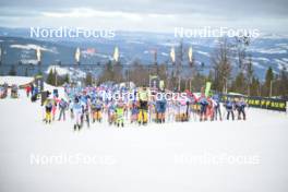 13.04.2024, Hafjell, Norway (NOR): Petter Northug Jr (NOR), Thomas Bing (GER), Amund Hoel (NOR), Max Novak (SWE), Thomas Odegaarden (NOR), Kasper Stadaas (NOR), (l-r) - Ski Classics Grand Finale Janteloppet - Hafjell (NOR). www.nordicfocus.com. © Reichert/NordicFocus. Every downloaded picture is fee-liable.