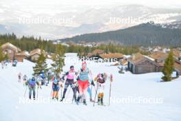 13.04.2024, Hafjell, Norway (NOR): Isak Nilsson (SWE), Karolina Hedenstroem (SWE), Nadine Faehndrich (SUI), Kati Roivas (FIN), (l-r) - Ski Classics Grand Finale Janteloppet - Hafjell (NOR). www.nordicfocus.com. © Reichert/NordicFocus. Every downloaded picture is fee-liable.