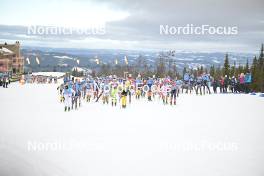 13.04.2024, Hafjell, Norway (NOR): Petter Northug Jr (NOR), Eirik Sverdrup Augdal (NOR), Axel Jutterstroem (SWE), Thomas Bing (GER), Amund Hoel (NOR), Amund Riege (NOR), Max Novak (SWE), Thomas Odegaarden (NOR), Kasper Stadaas (NOR), Marcus Johansson (SWE), Karstein Johaug (NOR), (l-r) - Ski Classics Grand Finale Janteloppet - Hafjell (NOR). www.nordicfocus.com. © Reichert/NordicFocus. Every downloaded picture is fee-liable.