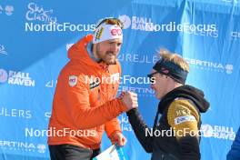 13.04.2024, Hafjell, Norway (NOR): Thomas Bing (GER), Thomas Odegaarden (NOR), (l-r) - Ski Classics Grand Finale Janteloppet - Hafjell (NOR). www.nordicfocus.com. © Reichert/NordicFocus. Every downloaded picture is fee-liable.