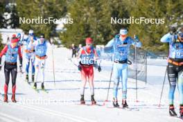 13.04.2024, Hafjell, Norway (NOR): Andre Haugsboe (NOR), Truls Gisselman (SWE), Beda Klee (SUI), Patrick Fossum Kristoffersen (NOR), (l-r) - Ski Classics Grand Finale Janteloppet - Hafjell (NOR). www.nordicfocus.com. © Reichert/NordicFocus. Every downloaded picture is fee-liable.