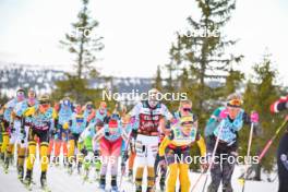 13.04.2024, Hafjell, Norway (NOR): Ida Dahl (SWE), Nadine Faehndrich (SUI), Kati Roivas (FIN), (l-r) - Ski Classics Grand Finale Janteloppet - Hafjell (NOR). www.nordicfocus.com. © Reichert/NordicFocus. Every downloaded picture is fee-liable.