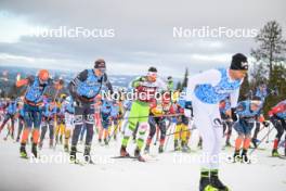 13.04.2024, Hafjell, Norway (NOR): Petter Stakston (NOR), Torleif Syrstad (NOR), Thomas Bing (GER), Petter Northug Jr (NOR), (l-r) - Ski Classics Grand Finale Janteloppet - Hafjell (NOR). www.nordicfocus.com. © Reichert/NordicFocus. Every downloaded picture is fee-liable.