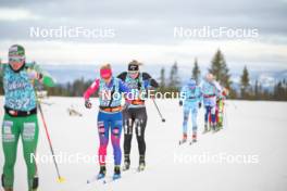 13.04.2024, Hafjell, Norway (NOR): Hanne Skulbru (NOR), Frida Hallquist (SWE), Fanny Moeller Endresen (NOR), (l-r) - Ski Classics Grand Finale Janteloppet - Hafjell (NOR). www.nordicfocus.com. © Reichert/NordicFocus. Every downloaded picture is fee-liable.